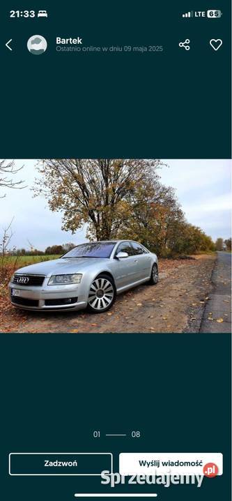 Audi a8 d3 42v8 mpi Motoryzacja Nowy Dwór Gdański