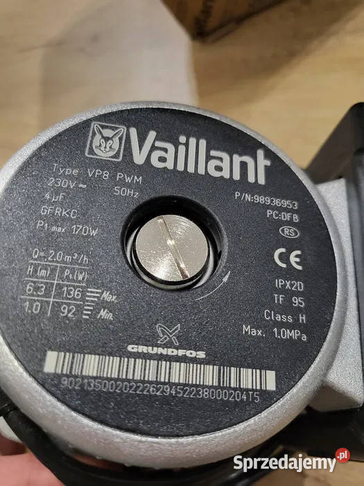 pompa Vaillant GRUNDFOS 160976 Dom i Ogród kujawsko-pomorskie Kamionki Małe