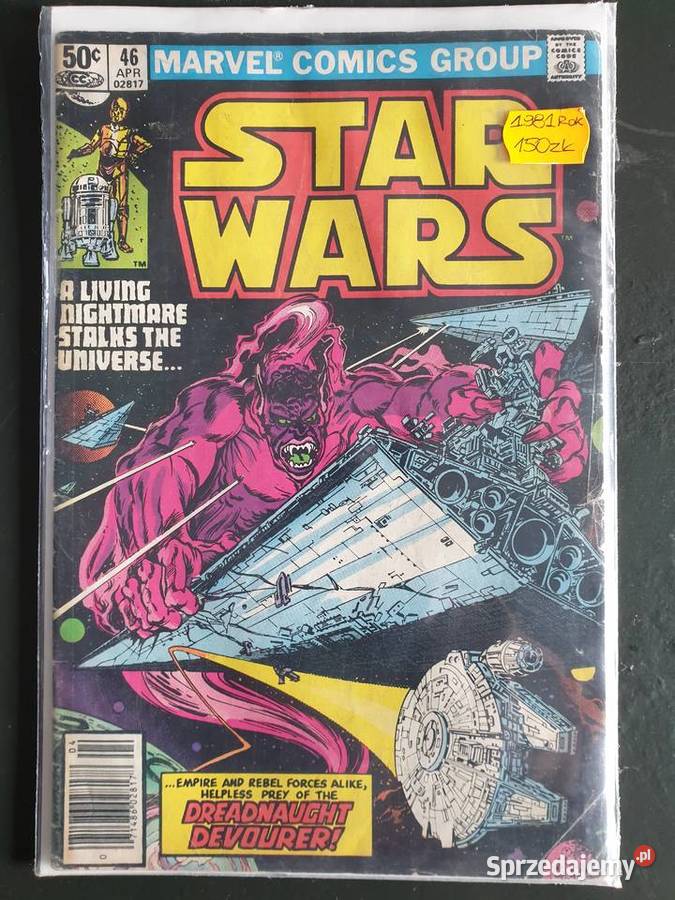 Star Wars oryginalny komiks USA 1981 Rok wydania 1981 Komiksy