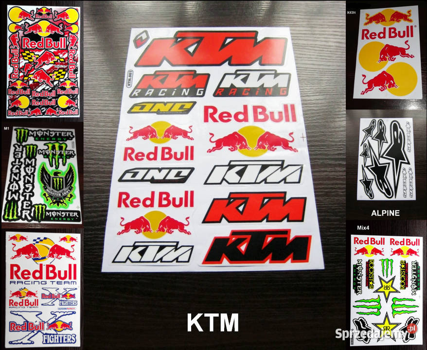 Naklejki Monster Energy Rockstar Red Bull