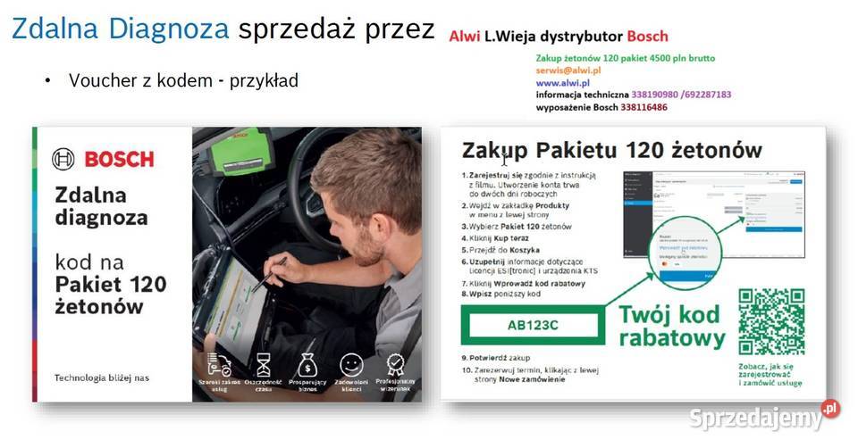 Zdalna diagnoza Bosch my to załatwimy żetony 120 Pozostałe Bielsko-Biała