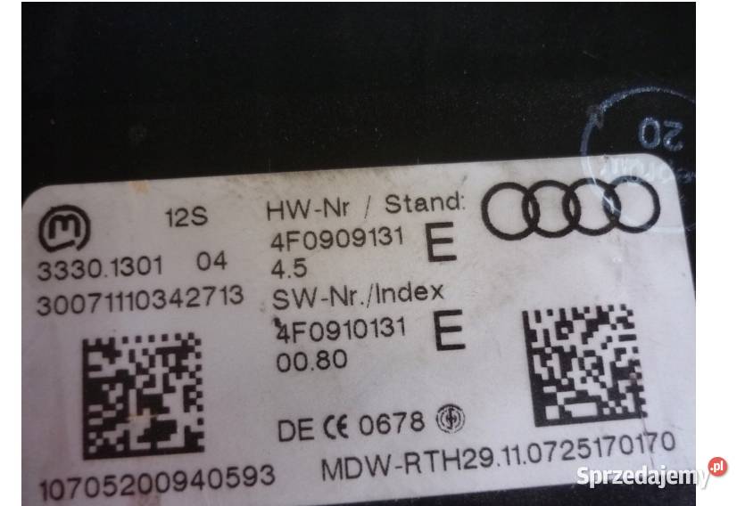 STACYJKA kluczyk Audi A6 C6 8E0837220R Stacyjki i kluczyki