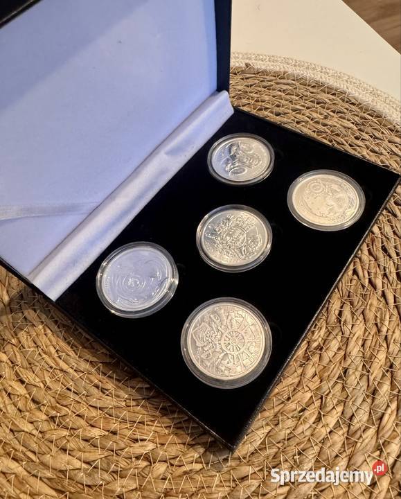 Monety 5 x 1oz 1555g czystego srebra na prezent Mińsk Mazowiecki