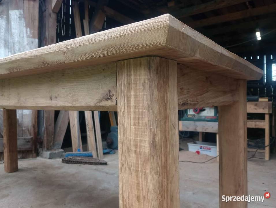 MONUMENTALNY STÓŁ DĘBOWY Mieszałki