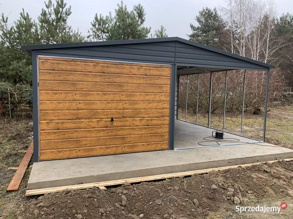 Garaż blaszany wiata Wzmocniony PROFILAMI Konstantynów Łódzki