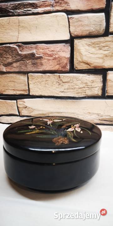 Ręcznie malowane pudełko z laki lata 7080 Gdańsk