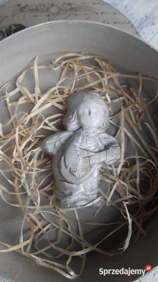 Pudełko świąteczne drewniane z aniołkiem z Dekoracje i ozdoby mazowieckie Otwock