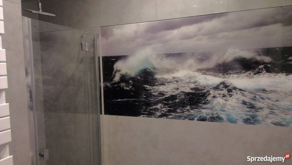 Szklane panele ścienne z grafiką Warszawa