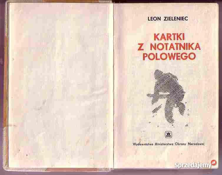 4691 KARTKI Z NOTATNIKA POLOWEGO LEON ZIELENIEC Czyrna sprzedam