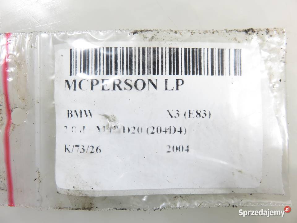 MCPERSON LEWY PRZEDNI BMW X3 E83 20 d 150 M47