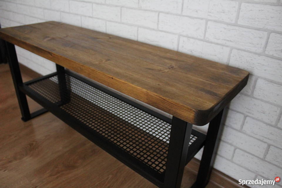 meble vintage do przedpokoju wieszak ławka