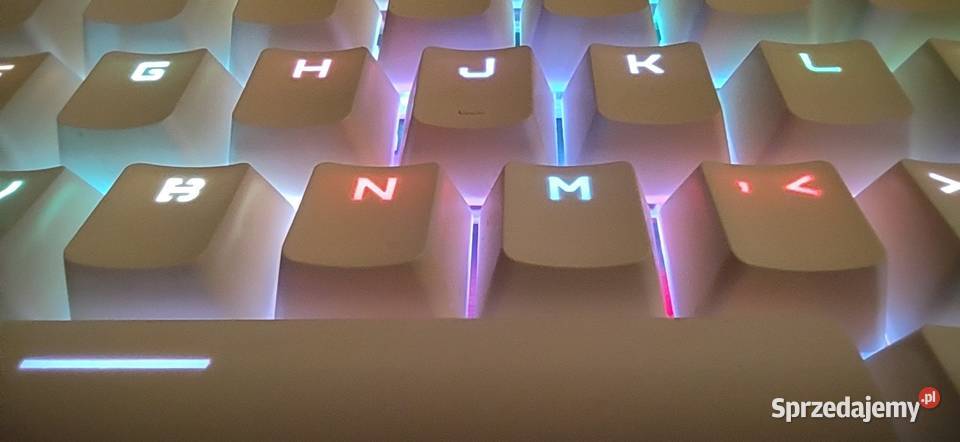 104 Klawisze CherryMX KeyCaps backlit białe przewodowa Wrocław