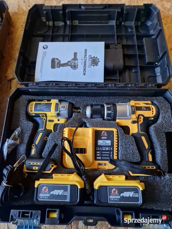 MEGA ZESTAW WKRĘTARKA AKU KLUCZ UDAROWY AKU 48V Klucze udarowe Głogowa