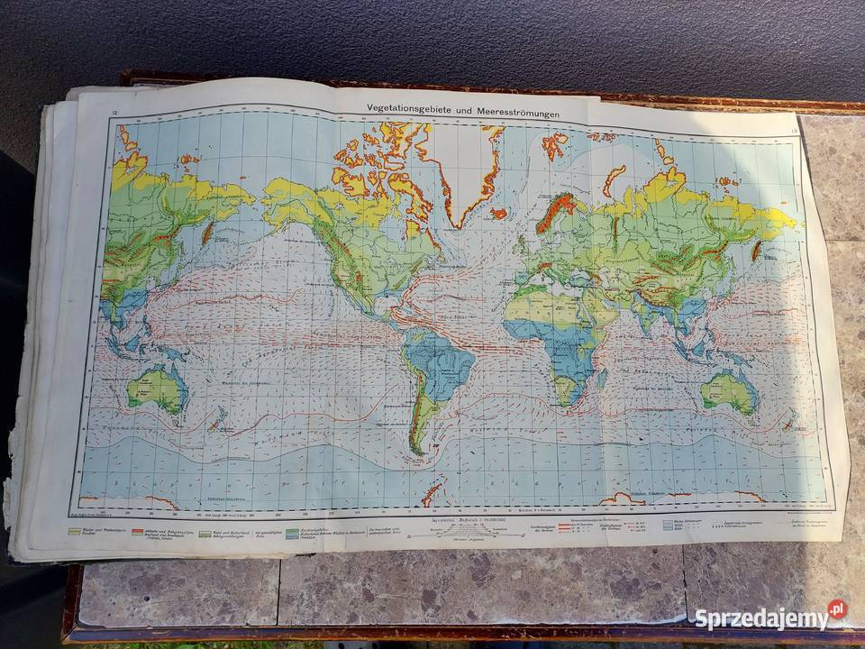 Stary przedwojenny atlas geograficzny niemiecki Tczew