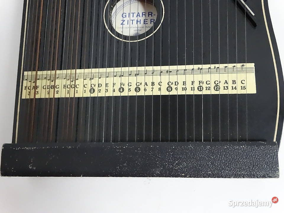 Stara cytra gitarowa GitarrZither nuty pudełko Biłgoraj sprzedam