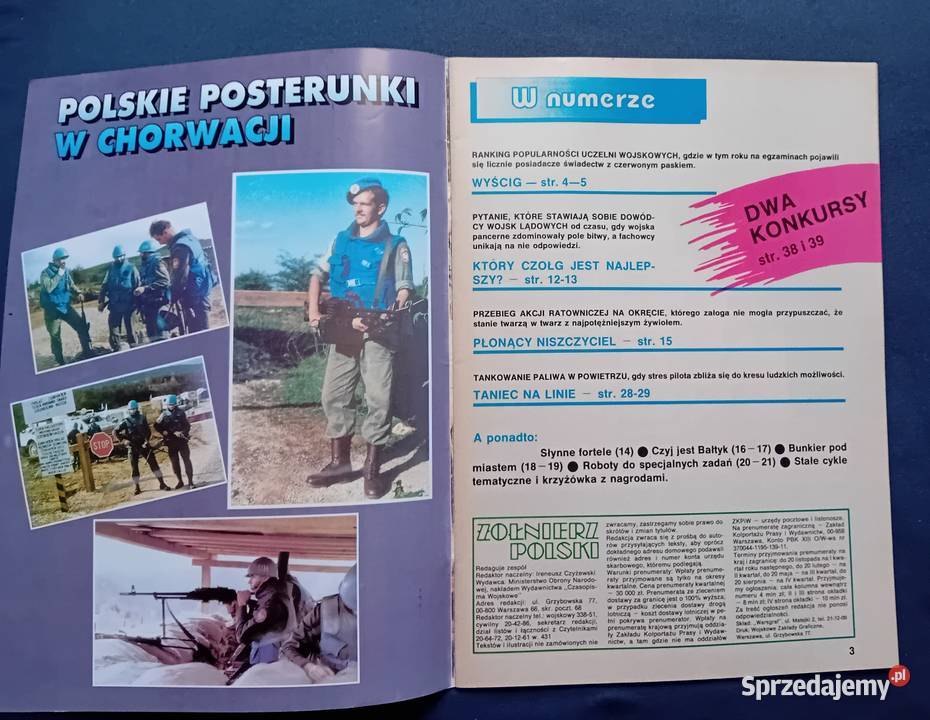 Miesięcznik Żołnierz Polski 101993r Antykwariat Antykwariat Koźminek