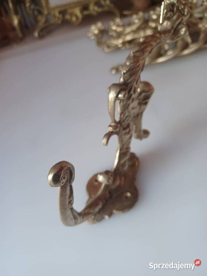 Piękny mosiężny stylowy wieszak Poznań