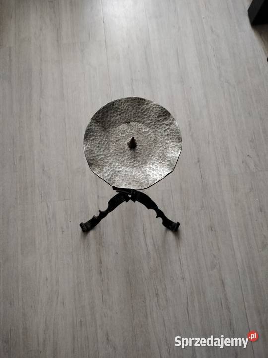 Stary Kuty świecznik metalowy 63 Choszczno