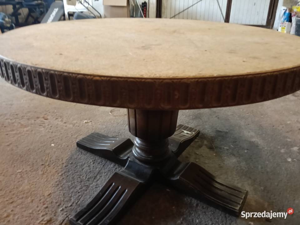 Okrągły stół drewniany renowacji małopolskie Nawojowa