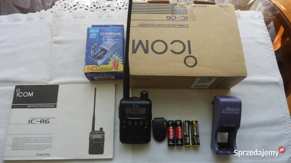 Skaner radiowy ICOM ICR6Stan kompletnymało Łódź