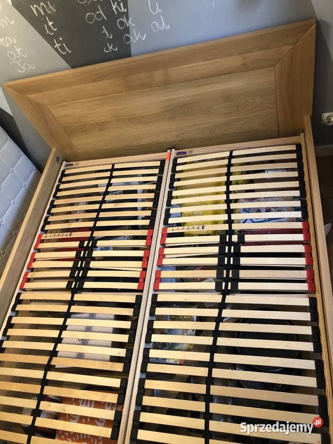 Łóżko LUND drewniane dąb Stelaż Materasso Gdańsk
