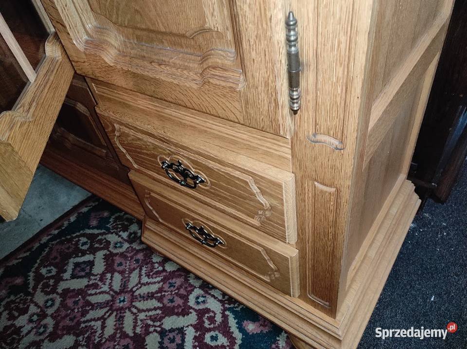 Piękny niepowtar kredens dębowy witryna bufet Sypniewo