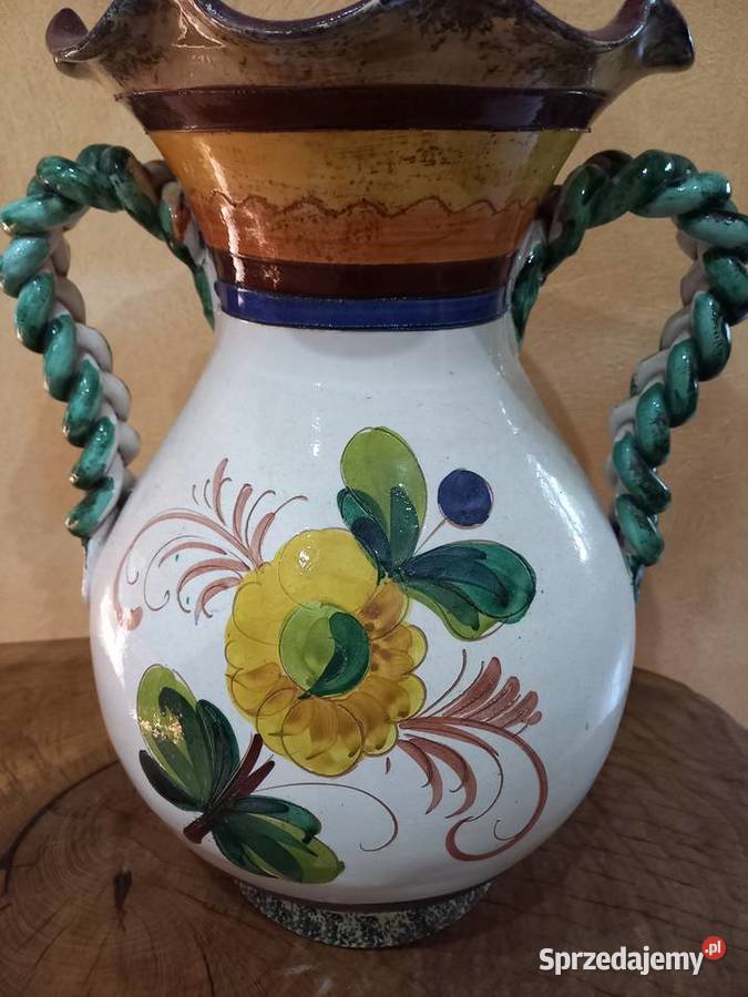 Duży wazon ręcznie malowany Lipno