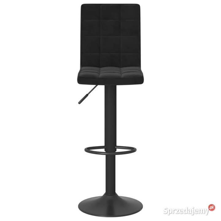Stołki barowe 2 czarne obite aksamitem WM335760 Warszawa sprzedam