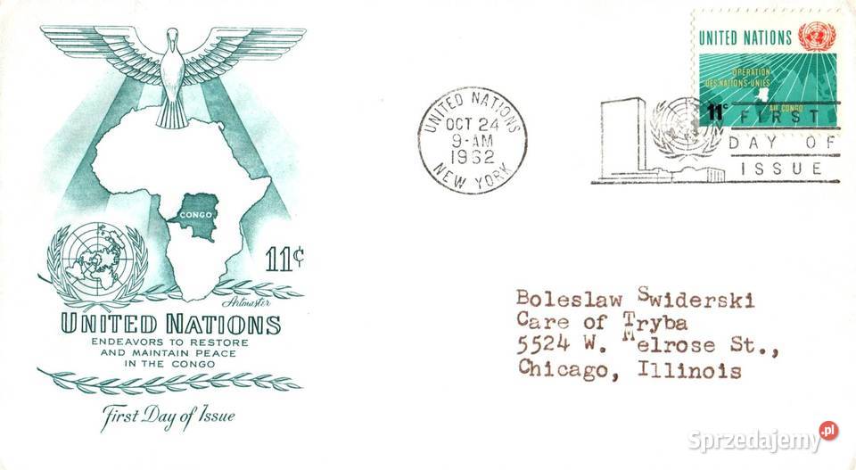 Koperty i Karty FDC World Europa Cept 1957 do wielkopolskie Konin