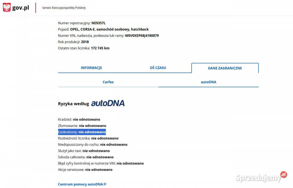 Opel Corsa 14 Benzyna Zarejestrowany Zarejestrowany w Polsce Elbląg sprzedam