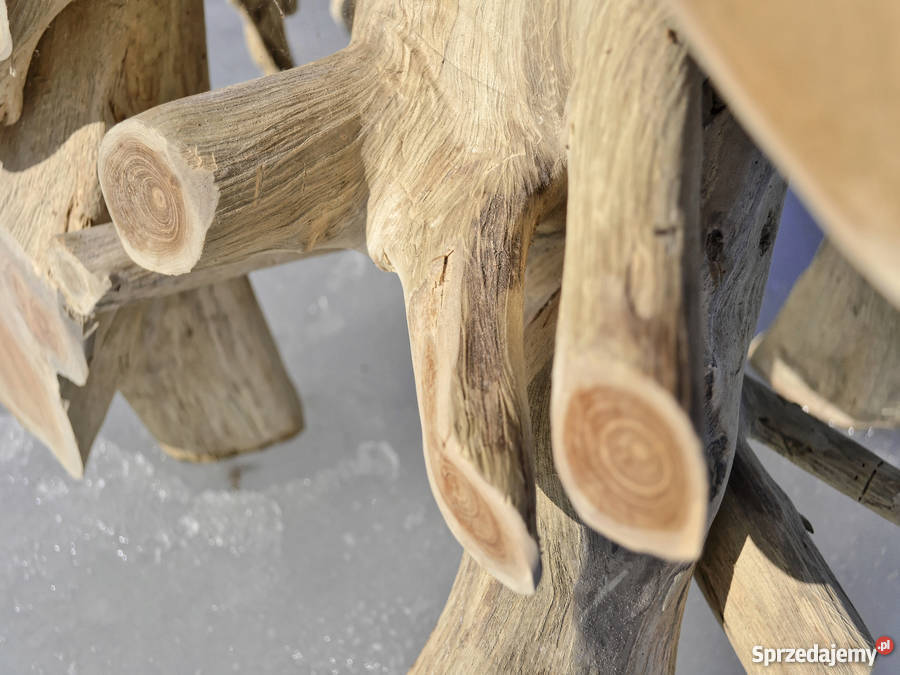 Stolik drewniany z korzenia 50 X 50 Wrocław