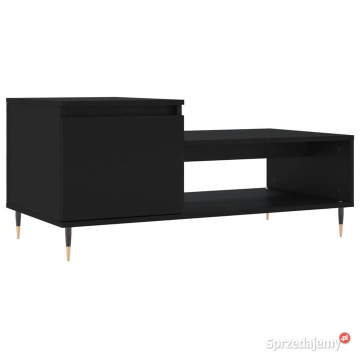 Stolik kawowy czarny 100x50x45 materiał Warszawa sprzedam