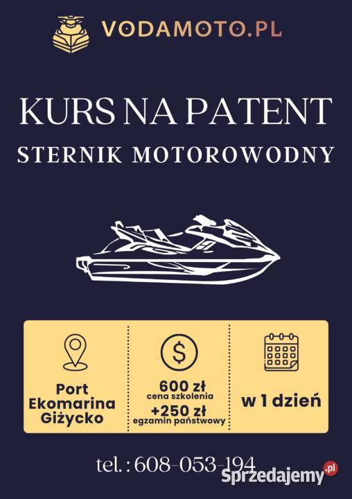 Kurs na patent sternika motorowodnego w jeden dzień