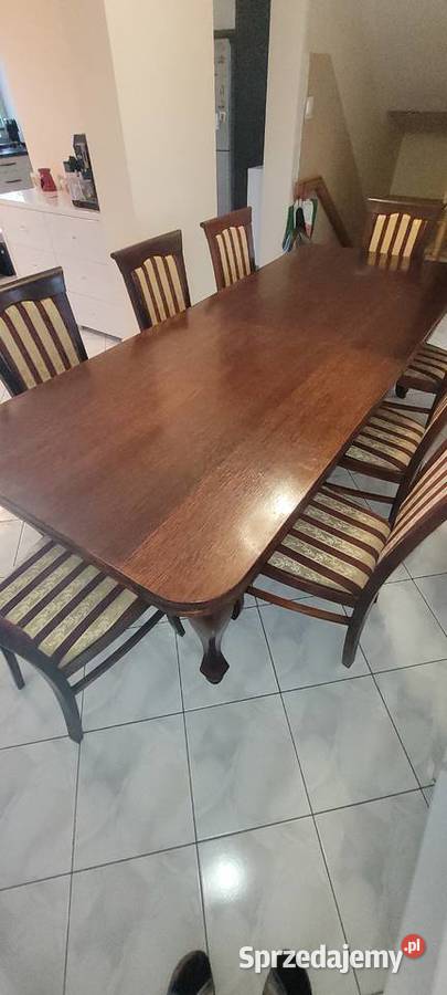 Stół rozkładany jadalniany debowy 10 krzeseł Dom i Ogród łódzkie Radomsko