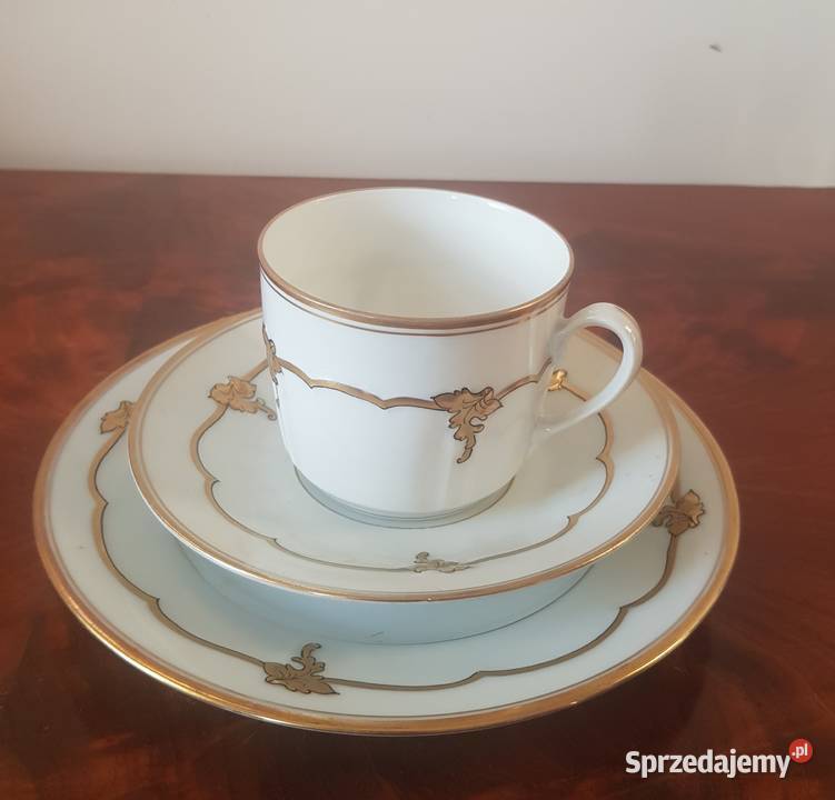 Serwis porcelanowy złocony Koenigeszelt Silesia Orneta