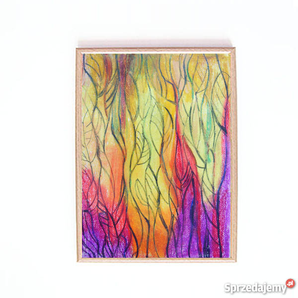 kolorowy obrazek oprawionyobrazek do ekoracji Dekoracje i ozdoby śląskie sprzedam