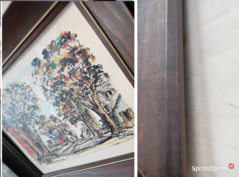 Arthur Kaplan Travis obraz pejzaż ramka ulica Malarstwo świętokrzyskie