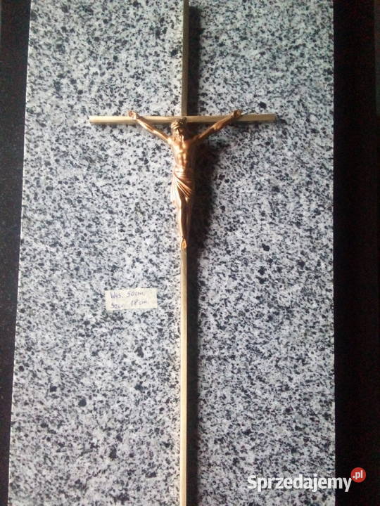 Krzyż miedziowany mosiądz Jezus mazowieckie