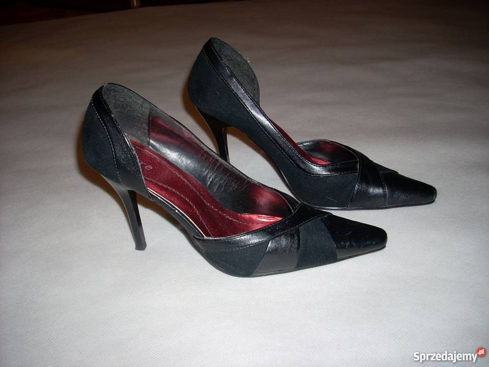 SWG London Czarne szpilki Eleganckie 37 czarny Nowy Sącz