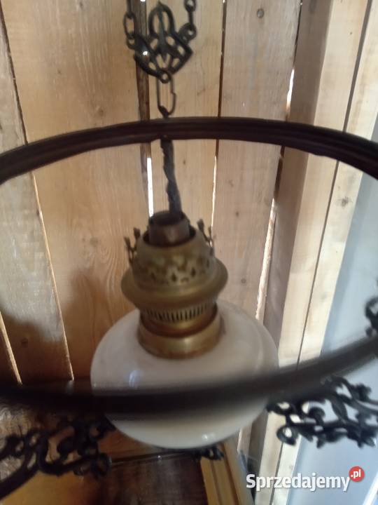 Stara lampa naftowa wiszaca Lampy wiszące Gdów