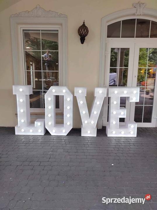 Napis LOVE serce wynajem Rzeszów