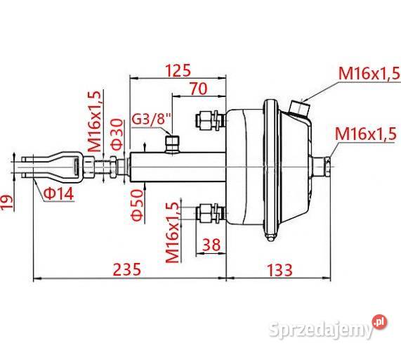 Siłownik Hamulcowy Hydrauliczno Pneumatyczny Solec Kujawski