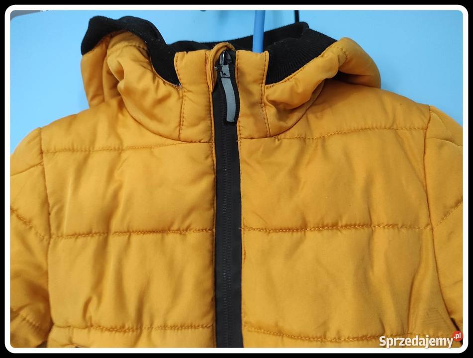 Musztardowa kurtka dziecka 12 18 miesięcy 86