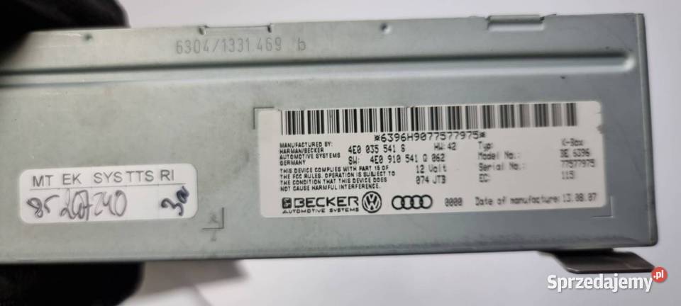 MODUŁ AUDI S8 D3 4E0035541S osobowe Lipno