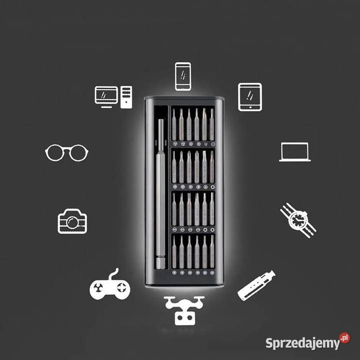 Zestaw Wkrętaków 25w1 Magnetyczne Mocowanie Etui Narzędzia ręczne Ludźmierz