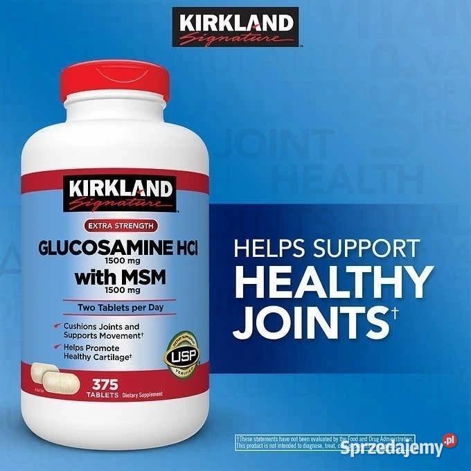 KIRKLAND GLUKOZAMINA HCI 1500mg MSM 1500mg 375 Pozostałe Mielec