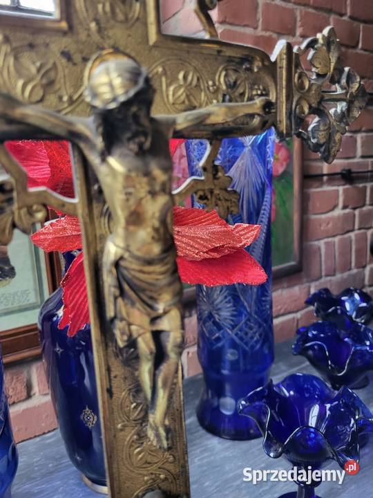 Stary mosiężny krzyż Rybnik