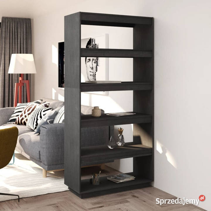 Regałprzegroda szary 80x35x167 lite drewno Warszawa