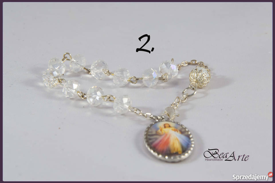 Różaniec dziesiątka z kryształkami 3 kolor Łysa Góra