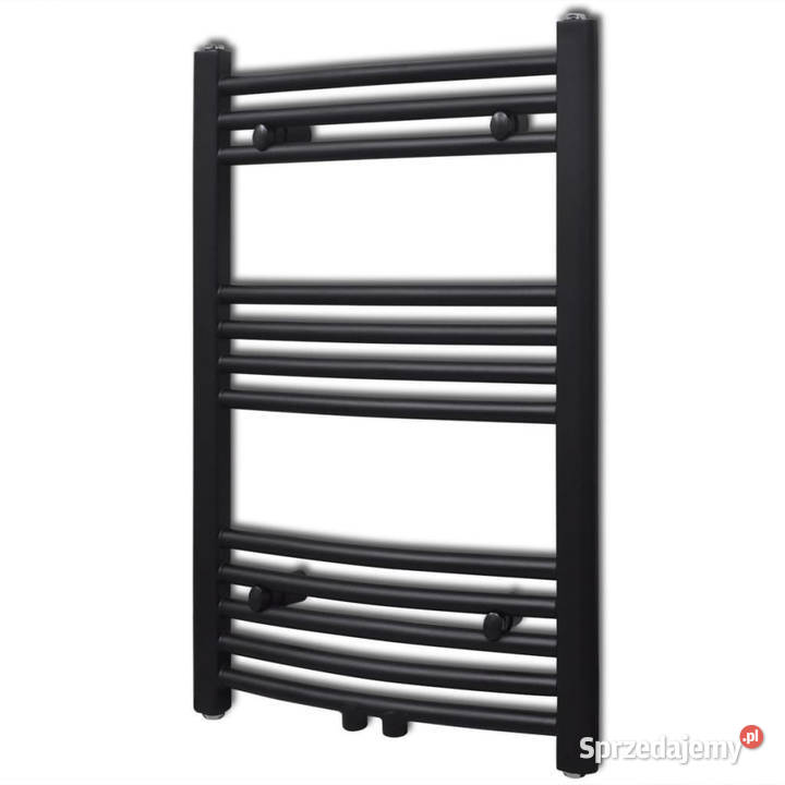 Grzejnik łazienkowy wygięty 500 x 764 mm czarny Warszawa